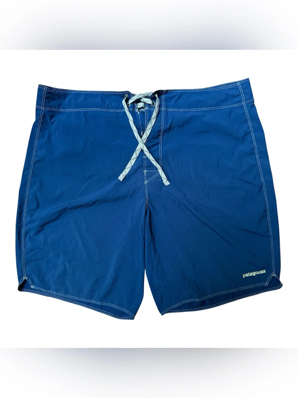 Patagonia Men's Minimalist Board Shorts Navy Blue Size 35 Drawstring Pocket Logo